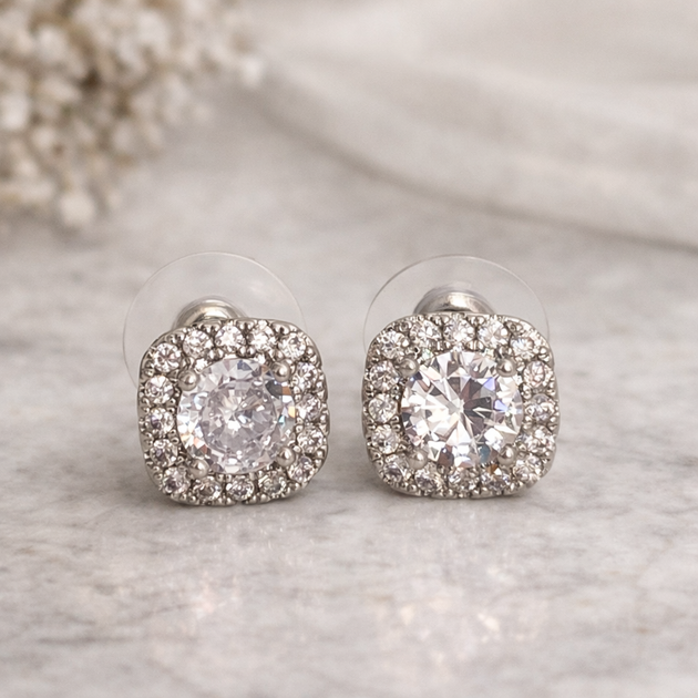 Серьги Pandora Square (Silver) - изображение 2