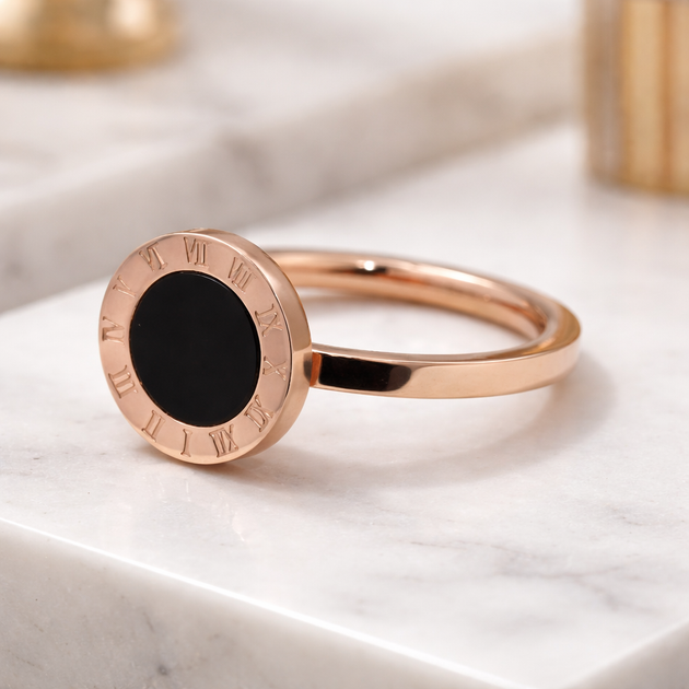 Кольцо в стиле Bvlgari 17р (Rose-Gold) - Фото 1 Кольцо в стиле Bvlgari 17р (Rose-Gold) - изображение 1