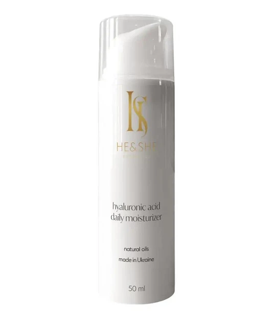Крем He&She Cosmetics Hyaluronic Acid Daily Moisturizer с гиалуроновой кислотой для увлажнения кожи лица, 50 мл - Фото 1 Крем He&She Cosmetics Hyaluronic Acid Daily Moisturizer с гиалуроновой кислотой для увлажнения кожи лица, 50 мл - изображение 1