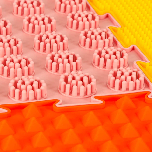 Mata puzzle Ikonka Montessori do masażu stóp 8 elementów Kolorowa (KX3171) (5903039765702) - obraz 10