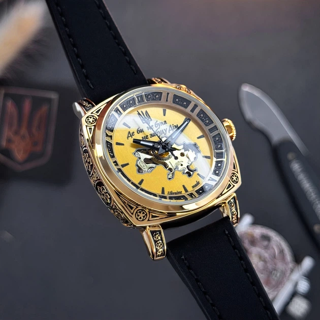 Годинник наручний Awarder 021 Де би не була Gold-Gold-Black - Фото 8 Годинник наручний Awarder 021 Де би не була Gold-Gold-Black - изображение 8