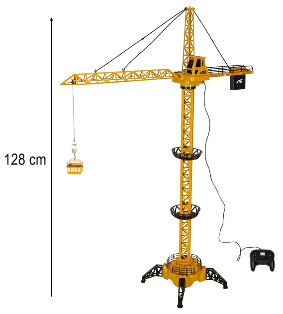 Будівельний кран Ikonka дистанційно керований (RC) з гаком 4 канали 128 см (KX9849) (5901779364605) - зображення 13