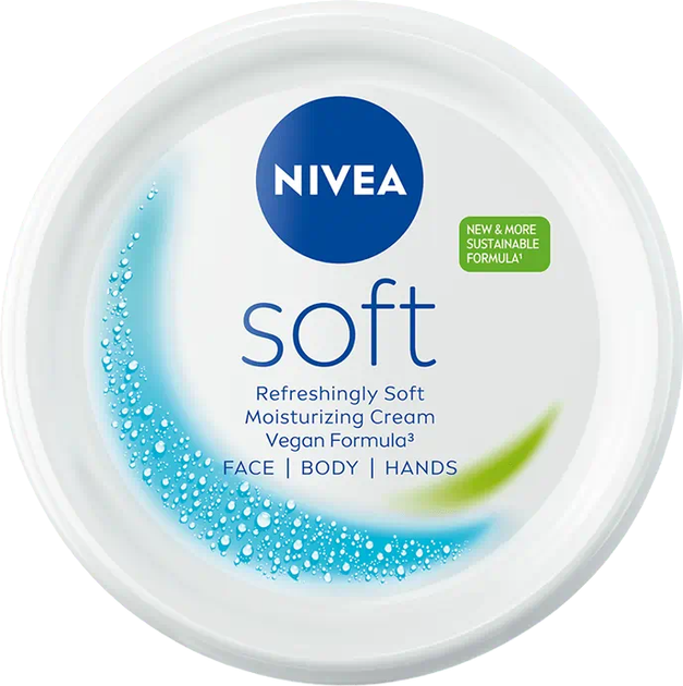 Крем для тіла Nivea Soft зволожувальний 500 мл (4006000104645) - Фото 2 Крем для тіла Nivea Soft зволожувальний 500 мл (4006000104645) - зображення 2