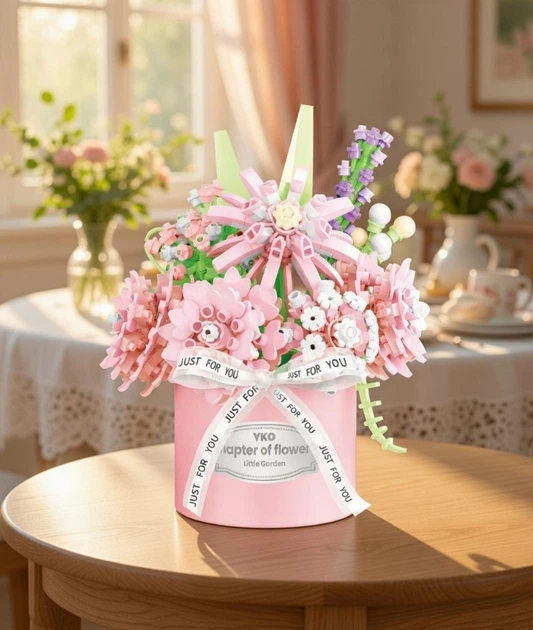 Конструктор No Brand Bouquet of Dianthus Floral Luxury 350 деталей Різнокольоровий (2104619304) - изображение 6