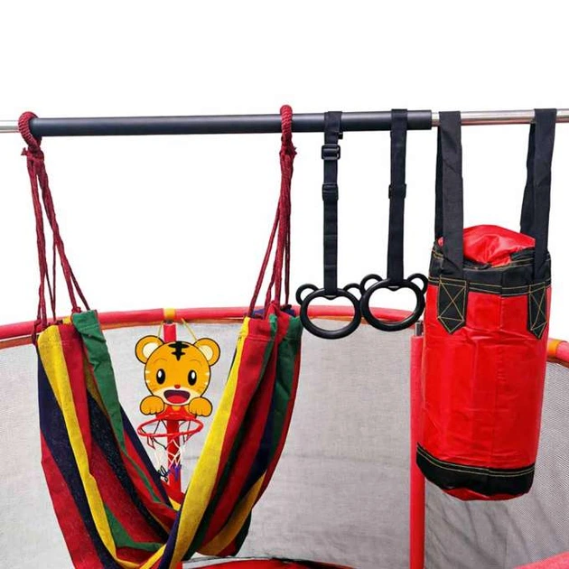 Садовий батут Kik 155 см для дітей з аксесуарами Червоний KX3262 (5903039763388) - зображення 5