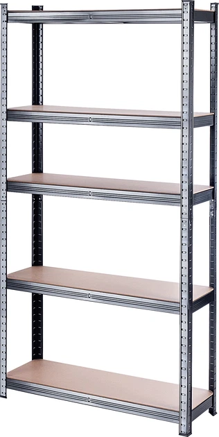 Regał metalowy Kadax Gien 5-poziomowy  875 kg Czarny K9112 (5903699484654) - obraz 2