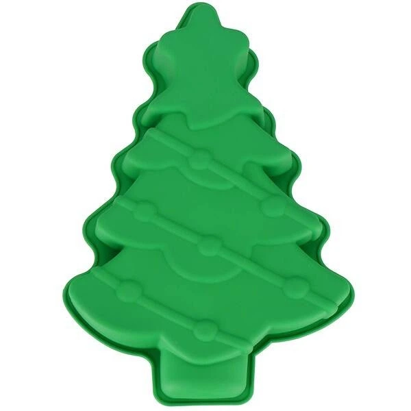 Форма для випікання Springos силіконова у вигляді ялинки зелена 30 x 22 x 4 см (5907719467801) - зображення 1