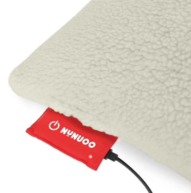 Беспроводная грелка-подушка с подогревом Lambswool 45×45 см с павербанком 10000 mAh, инфракрасный обогрев, USB зарядка - Фото 2 Беспроводная грелка-подушка с подогревом Lambswool 45×45 см с павербанком 10000 mAh, инфракрасный обогрев, USB зарядка - изображение 2