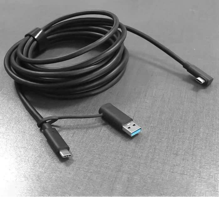 Кабель Oculus Link Type-C/Type-C USB-A 2в1 Quest 2/3/Pro/Pico 4 3.2 5 м Чорний (CC-AC-5mGB) - Фото 10 Кабель Oculus Link Type-C/Type-C USB-A 2в1 Quest 2/3/Pro/Pico 4 3.2 5 м Чорний (CC-AC-5mGB) - изображение 10