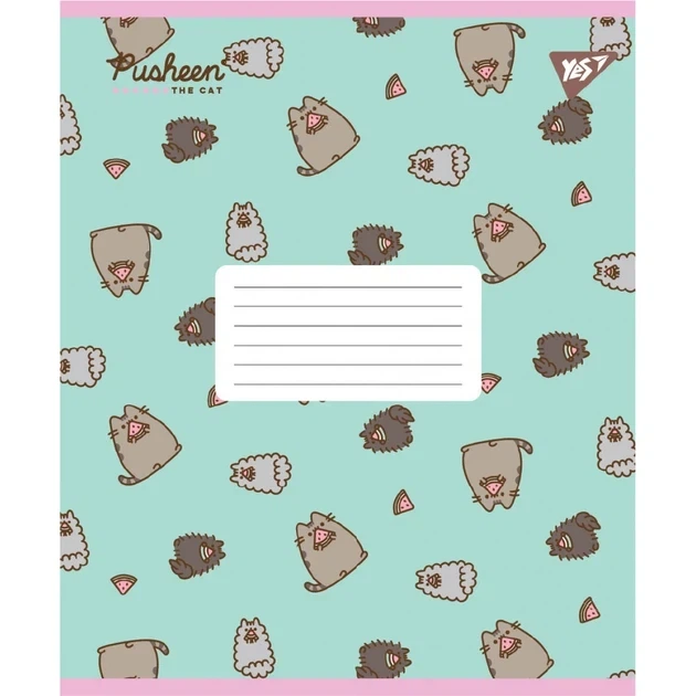 Зошит учнівський шкільний Yes Pusheen Candy А5 12 аркушів коса лінія - Фото 3 Зошит учнівський шкільний Yes Pusheen Candy А5 12 аркушів коса лінія - изображение 3