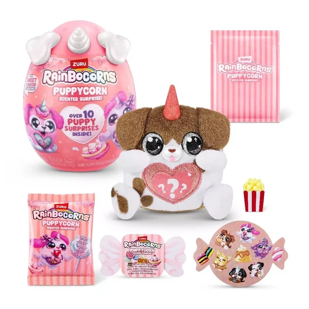 М'яка іграшка Rainbocorns Puppycorn Scented Surprise Цуценя біле з коричневим (9298G) - зображення 9