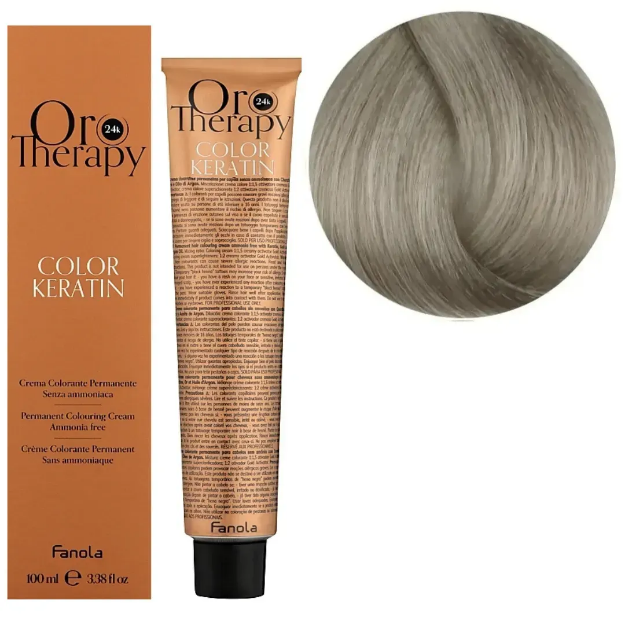 Крем-краска безаммиачная для волос Fanola Oro Therapy №9/1 Very Light Blonde Ash 100 мл - Фото 1 Крем-краска безаммиачная для волос Fanola Oro Therapy №9/1 Very Light Blonde Ash 100 мл - изображение 1