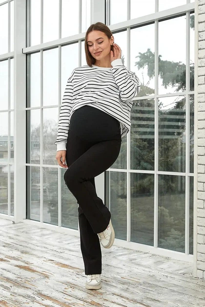Брюки клёш для беременных Turin 3XL Lullababe Черный - Фото 4 Брюки клёш для беременных Turin 3XL Lullababe Черный - изображение 4