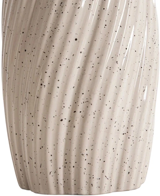Wazon Homla Nario ceramiczny zakręcony w drobne kropeczki ecru 14x14x24,5 cm (5906496765469) - obraz 3