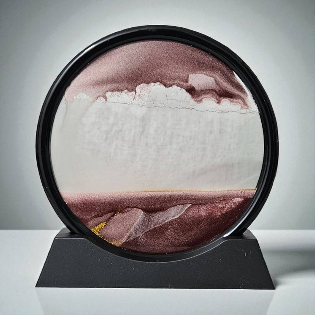 Настольная песочная 3D картина / Рамка с песком на подставке (шоколадный оттенок) (9514) - изображение 4