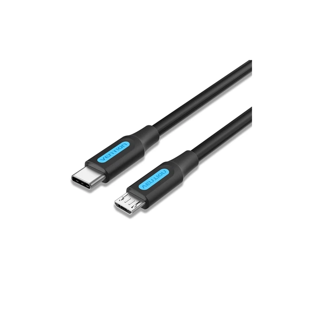 Дата кабель USB-C to Micro 5P 1.5m 2A black Vention (COVBG) - Фото 1 Дата кабель USB-C to Micro 5P 1.5m 2A black Vention (COVBG) - зображення 1