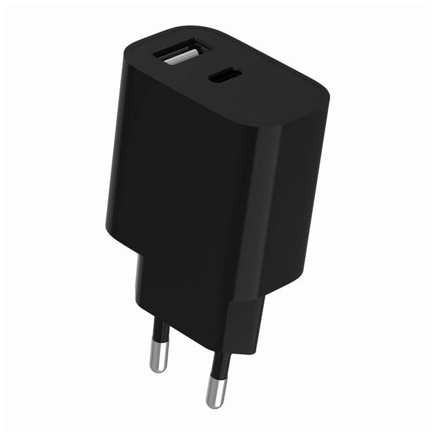 Зарядное устройство Gembird 1xUSB-C + 1xUSB 12W black (TA-UC-2AC12-01-BK) - изображение 3