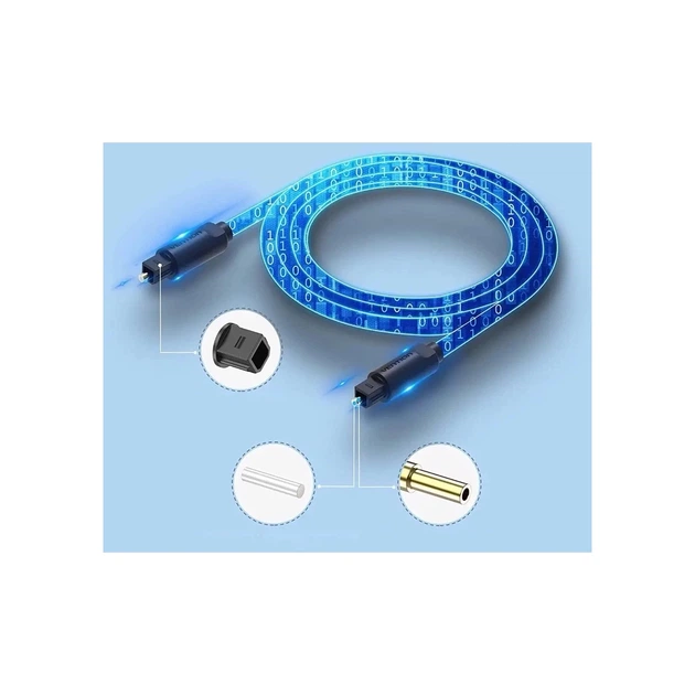 Кабель мультимедійний Optical Toslink 3.0m black Vention (BAEBI) - зображення 4