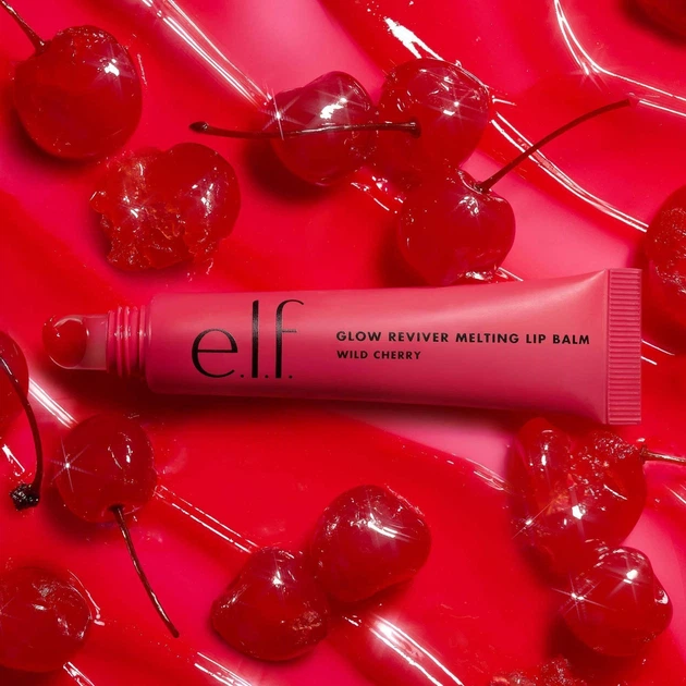 Бальзам для губ e.l.f. Сosmetics "Wild Cherry" Glow Reviver Melting Lip Balm - изображение 4