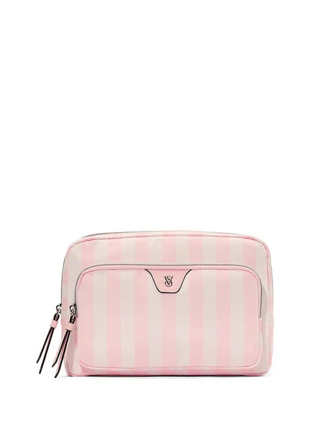 Косметичка Victoria's Secret Travel Makeup Pouch Рожева смужка (26936242) - Фото 1 Косметичка Victoria's Secret Travel Makeup Pouch Рожева смужка (26936242) - изображение 1