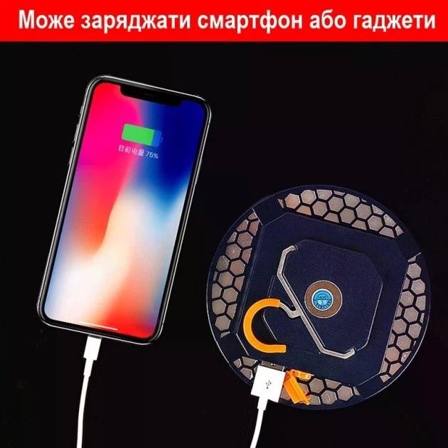 Світлодіодна лампа з акумулятором 7200 mAh, кемпінговий ліхтар з магнітом та гачком + ручний ліхтарик в подарунок - Фото 5 Світлодіодна лампа з акумулятором 7200 mAh, кемпінговий ліхтар з магнітом та гачком + ручний ліхтарик в подарунок - зображення 5