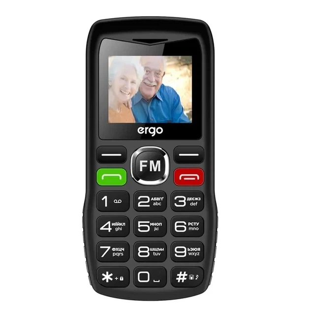 Мобільний телефон ERGO R182 Dual Sim (чорний) - Фото 1 Мобільний телефон ERGO R182 Dual Sim (чорний) - изображение 1