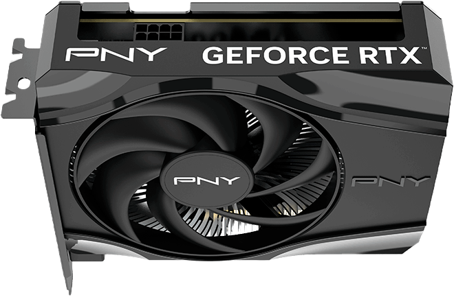Відеокарта PNY PCI-Ex GeForce RTX 5060 Single Fan 8GB GDDR7 (128bit) (2497/28000) (HDMI, 3 x DisplayPort) (VCG50608SFXPB1) - зображення 2