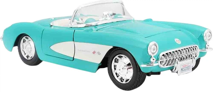Металева модель автомобіля Maisto Chevrolet Corvette 1957 1:24 Синій MST31275 (090159072225) - зображення 2
