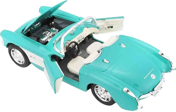 Металева модель автомобіля Maisto Chevrolet Corvette 1957 1:24 Синій MST31275 (090159072225) - зображення 4