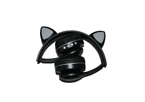 Беспроводные наушники с кошачьими ушками Cat Ear STN-28, Bluetooth, MP3, FM-радио, с LED-подсветкой, Черные - Фото 3 Беспроводные наушники с кошачьими ушками Cat Ear STN-28, Bluetooth, MP3, FM-радио, с LED-подсветкой, Черные - изображение 3