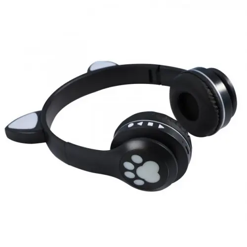 Беспроводные наушники с кошачьими ушками Cat Ear STN-28, Bluetooth, MP3, FM-радио, с LED-подсветкой, Черные - Фото 4 Беспроводные наушники с кошачьими ушками Cat Ear STN-28, Bluetooth, MP3, FM-радио, с LED-подсветкой, Черные - изображение 4