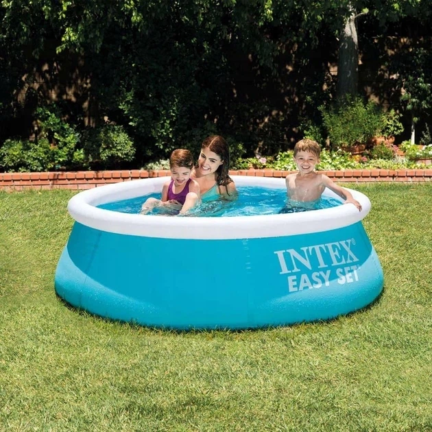 Детский надувной бассейн Intex 28101 Easy Set синий 183х51 см 880 л (21-9-28101) - изображение 6