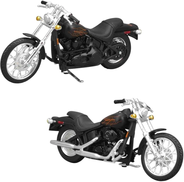 Набір моделей Maisto Ford F-350 Super Duty Pickup 1999 і мотоцикл Harley Davidson FXSTB Night Train 2002 1:24 Чорний MST32181 (090159321811) - зображення 3