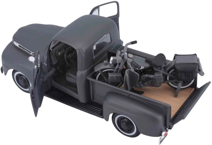 Набір моделей Maisto Ford F-1 1948 і Harley-Davidson WLA Flathead 1942 1:24 Сірий MST32185 (090159321859) - зображення 4