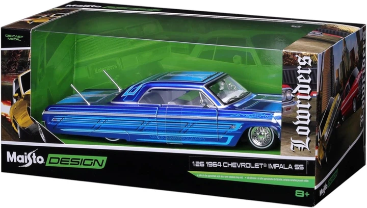 Металева модель автомобіля Chevrolet Impala SS Lowrider 1964 1:26 Синій MST32547 (090159325475) - зображення 2