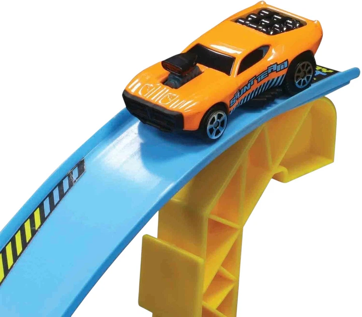 Tor samochodowy Maisto Fresh Metal 100 Loop And Launch z pętlą i wyskocznią + auto 1:64 MST12552 (090159125525) - obraz 3