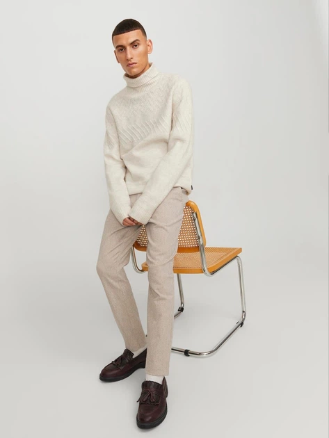 Брюки JACK&JONES бежевий WSZYM596 28/32 - Фото 1 Брюки JACK&JONES бежевий WSZYM596 28/32 - зображення 1