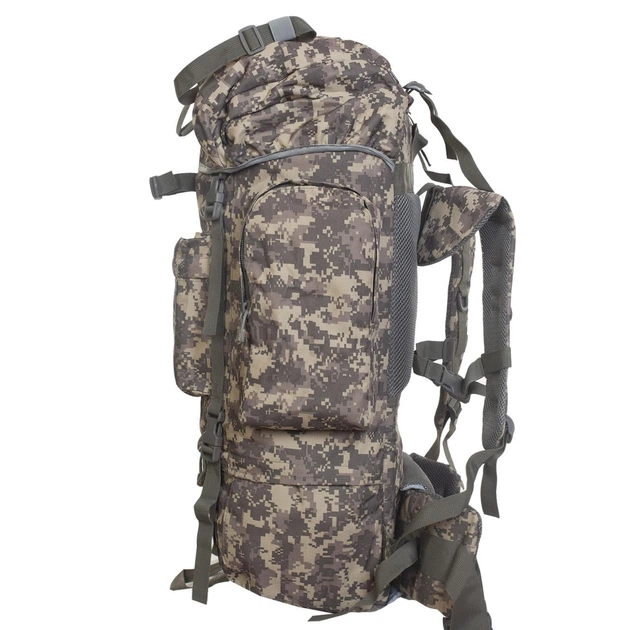 Рюкзак A21 Pixel 70L з системою MOLLE, водонепроникний, камуфляжний - зображення 8