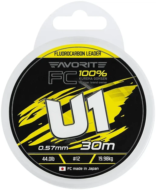 Флюорокарбон Favorite U1 FC 10m #12/0.57mm 44.0lb/19.98kg - изображение 2