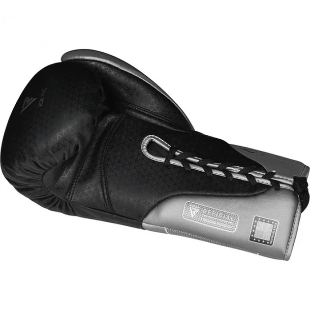 Боксерські Рукавички RDX K1 Mark Pro Fight Boxing Gloves Чорно-Срібний 8oz (BGM-PFTK1S-8oz) - изображение 3