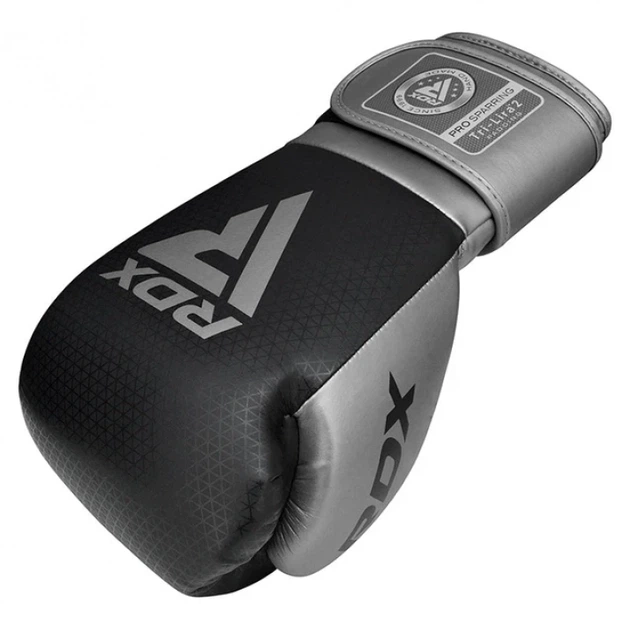 Боксерські Рукавички RDX L2 Mark Pro Sparring Boxing Gloves Hook and loop Чорно-Срібний 14oz (BGM-PSTL2S-14oz) - изображение 2