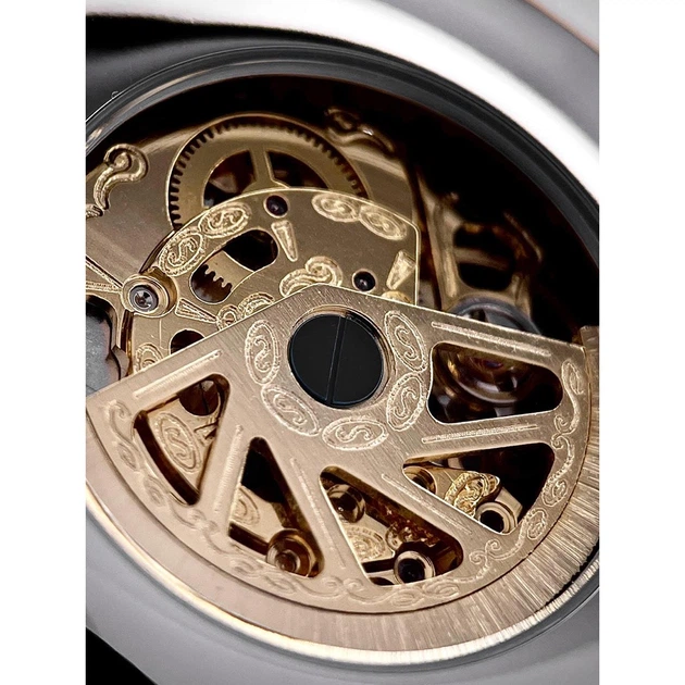 Жіночий наручний годинник Awarder 021-3D Де би не була Gold-Black-Black Leather - изображение 9