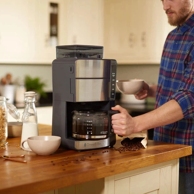 Кофеварка капельная Russell Hobbs Grind & Brew 25610-56 1000 Вт серебристая - изображение 7