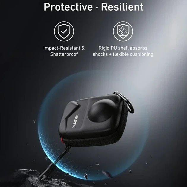 Защитный кейс чехол TELESIN S6-PRC-22-TDJ для экшн камер DJI Osmo 360 с отверстием под штатив - Фото 6 Защитный кейс чехол TELESIN S6-PRC-22-TDJ для экшн камер DJI Osmo 360 с отверстием под штатив - изображение 6