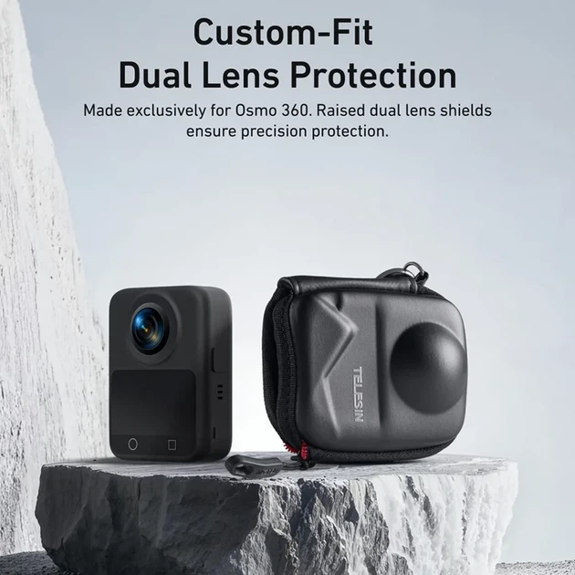 Защитный кейс чехол TELESIN S6-PRC-22-TDJ для экшн камер DJI Osmo 360 с отверстием под штатив - Фото 7 Защитный кейс чехол TELESIN S6-PRC-22-TDJ для экшн камер DJI Osmo 360 с отверстием под штатив - изображение 7