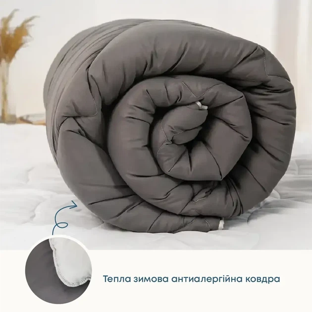 Ковдра двоспальна 180×205 зимова особливо тепла FRIENDLY ALASKA сіра, 450 г/м² (1-00152_28733) - Фото 1 Ковдра двоспальна 180×205 зимова особливо тепла FRIENDLY ALASKA сіра, 450 г/м² (1-00152_28733) - зображення 1