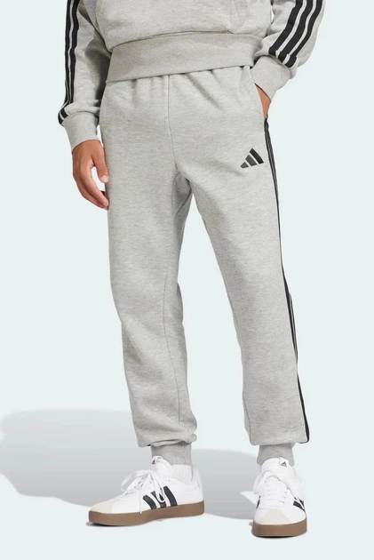 Штани Essentials Essentials 3-Stripes Fleece Grey JE6318 M - Фото 2 Штани Essentials Essentials 3-Stripes Fleece Grey JE6318 M - зображення 2