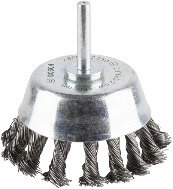 Чашкова щітка Bosh PRO Metal heavy, прямий хвостовик, 65x0.5 мм (2608622050) - Фото 1 Чашкова щітка Bosh PRO Metal heavy, прямий хвостовик, 65x0.5 мм (2608622050) - зображення 1