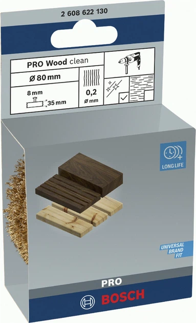 Дискова щітка Bosch PRO Wood clean, 80x35x0.2 мм (2608622130) - зображення 2