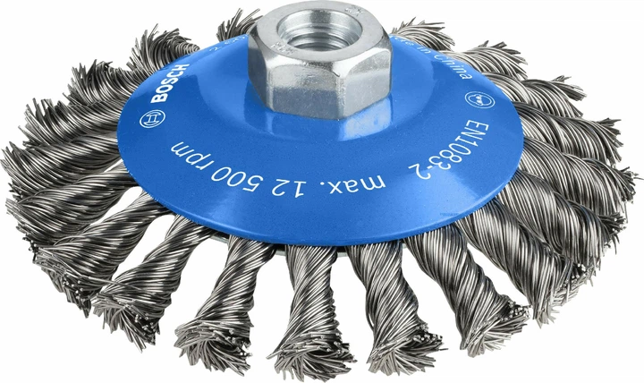 Конічна щітка Bosch PRO Metal heavy 115x0.5 мм, M14 (2608622058) - Фото 1 Конічна щітка Bosch PRO Metal heavy 115x0.5 мм, M14 (2608622058) - зображення 1